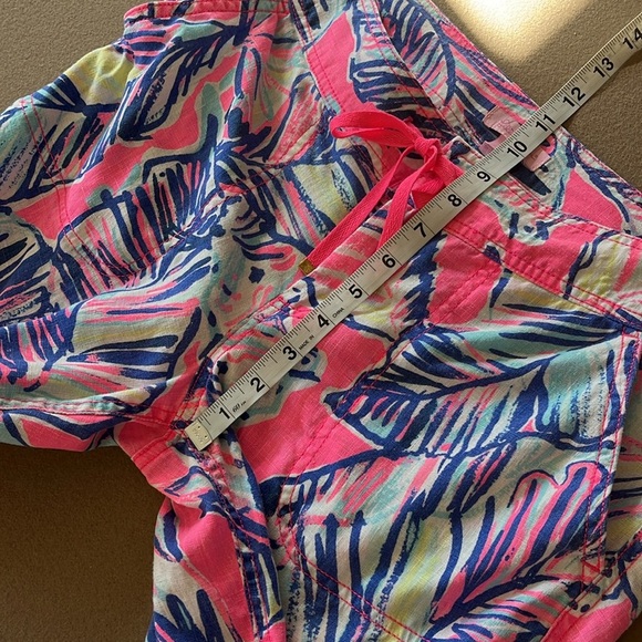 LILLY PULITZER Linen Galley Pants - Tiki Pink Cabana Crazed - 6 - Picture 6 of 13